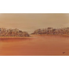 Irtiza Kazmi, 18 x 30 inches, Acrylics on Canvas, Landscape Painting, AC-IRTK-054